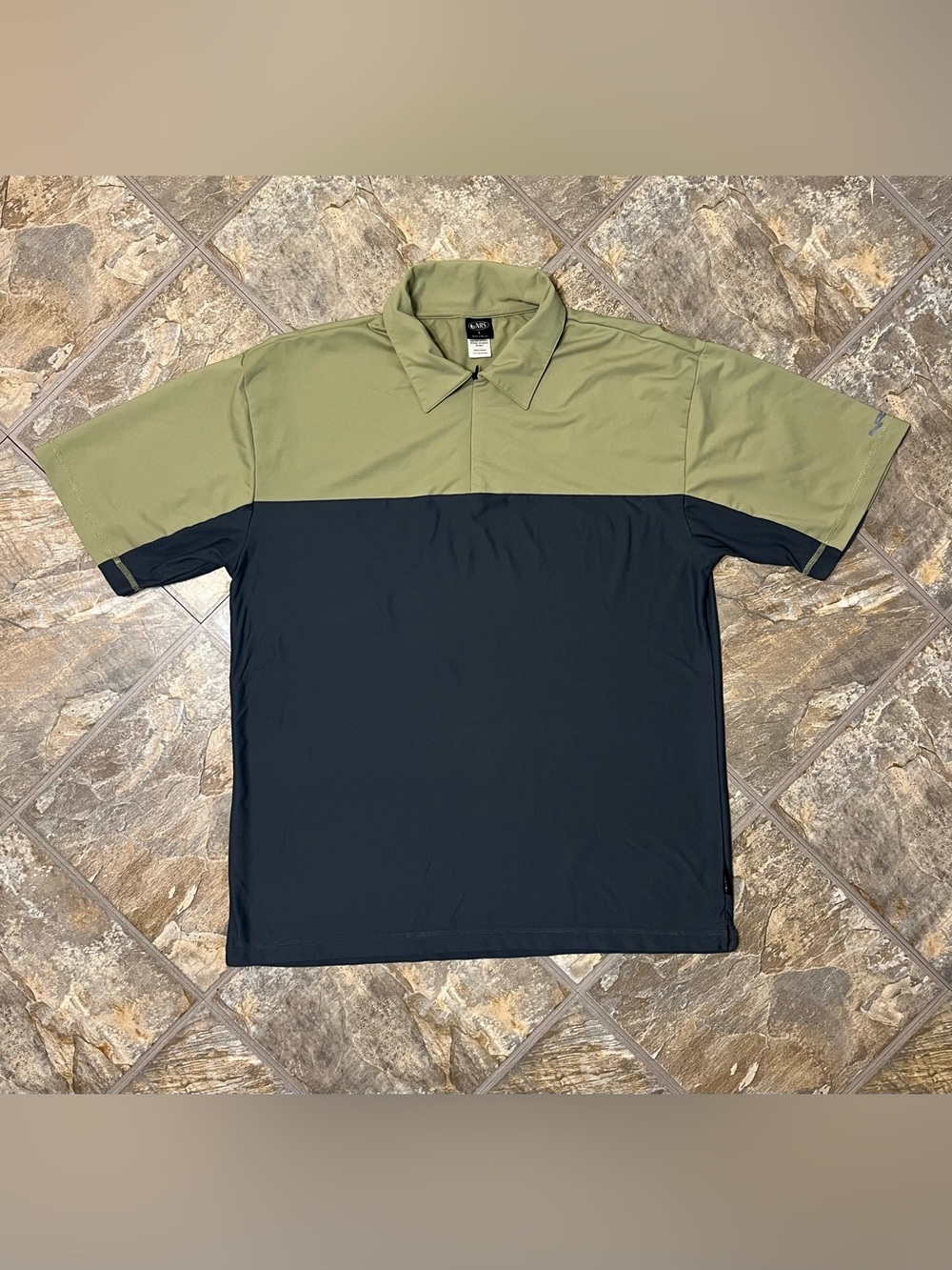 NRS Guide Shirt Men’s 1/4 Zip Size Large Kayak Paddling Green/Grey Short Sleeve